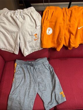 Men’s Tennessee Volunteers Fleece Shorts Trio in Orange, Gray, Cream